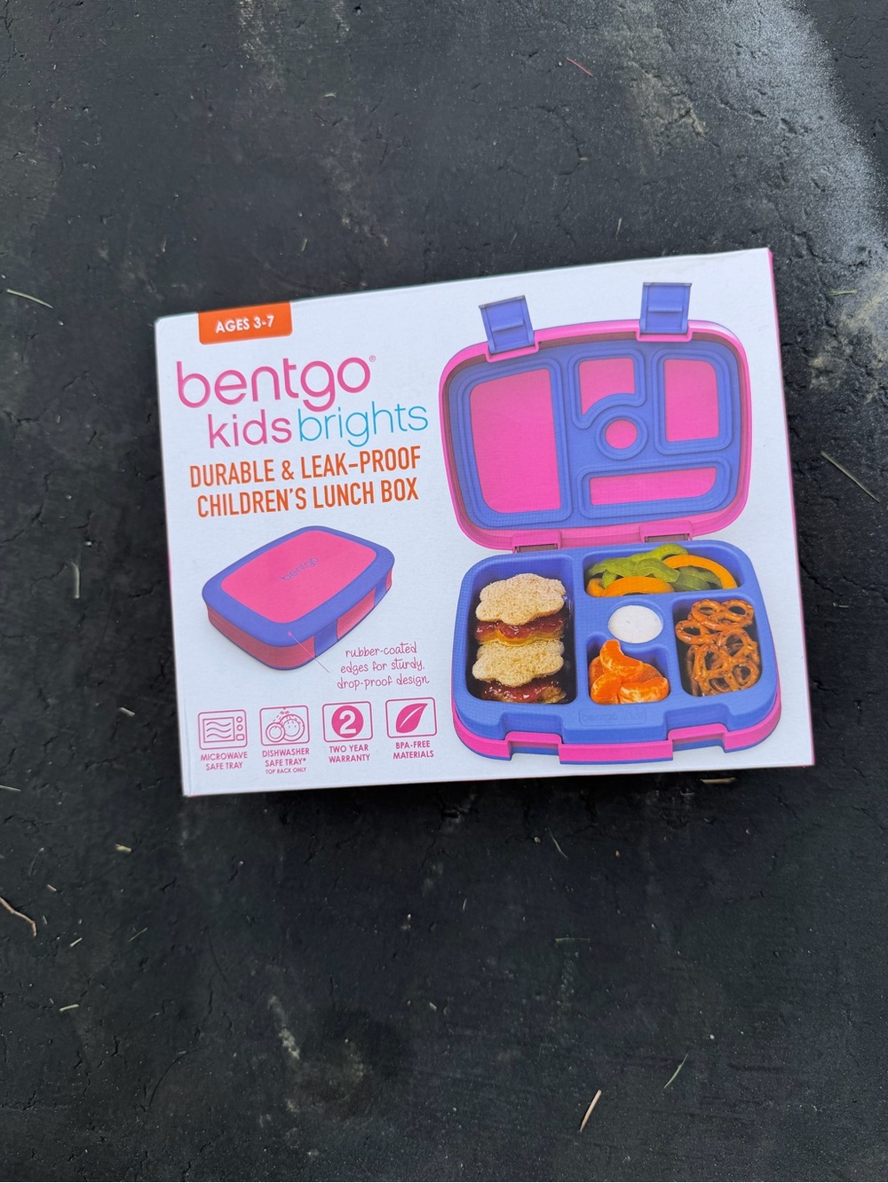 Bentgo Kids Brights Pink & Purple Leak-Proof Kids Lunch Box